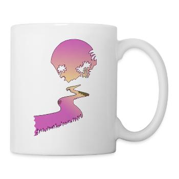 Suivre la rivière - Mug blanc - blanc - Droite