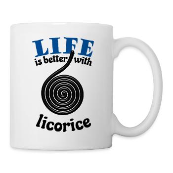 Life is better with licorice - Lakritze Fan - Mug - white - Right