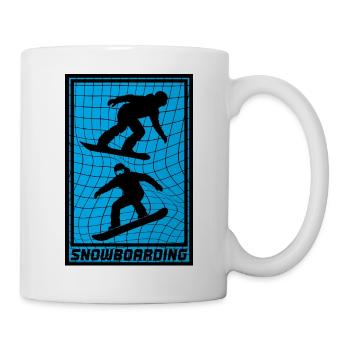 Snowboarding Action Design – Winter sports with style - Mug - white - Right