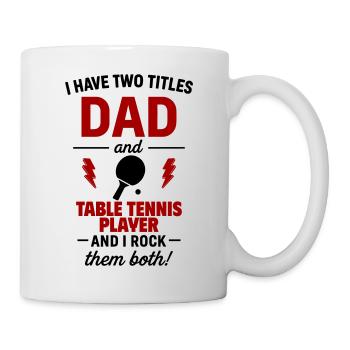 Papa Tischtennisspieler Geschenk Vatertag Weihnach - Tasse - Weiß - Rechts