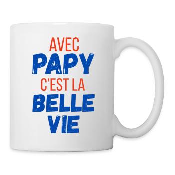 With Grandpa It's the Good Life - Grandpa Gift - Mug - white - Right