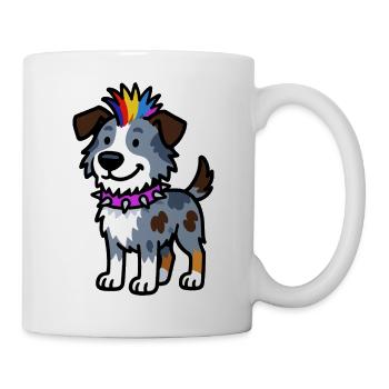  Australian Shepherd Punk Design - Tasse - Weiß - Rechts