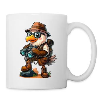 Funny Eagle Explorer Hiking Camping Adventure - Mug - white - Right