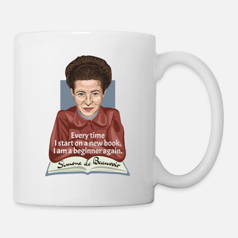 Simone de Beauvoir - Tasse - Weiß