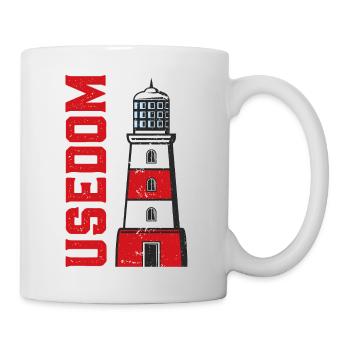 Insel USEDOM OSTSEE Urlaub Leuchtturm Lustig - Tasse - Weiß - Rechts