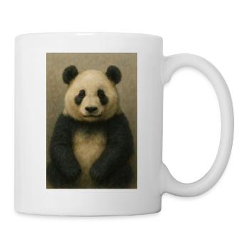 Panda in classic oil painting - Mug - white - Right