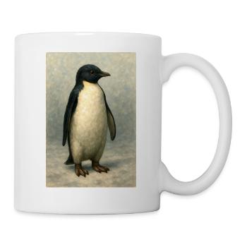Winter Penguin in Oil Painting - Mug - white - Right