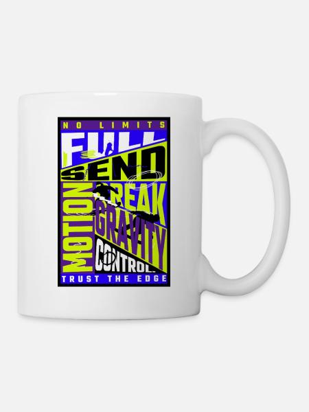 Conception de snowboard – Contrôle de la gravité freestyle - Mug blanc - blanc