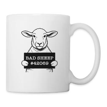 Bad Sheep #42069 Mugshot Police Design - Tasse - Weiß - Rechts