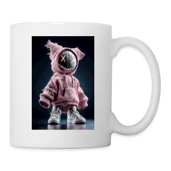 Sweat à capuche en peluche Neon Stitch - Mug blanc - blanc - Droite