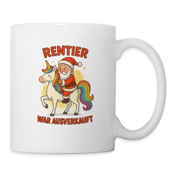 Renne a été vendu Licorne Noël - Mug blanc - blanc - Droite
