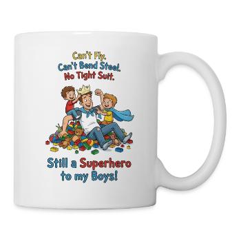 Superhero_Dad_Spielzeit - Tasse - Weiß - Rechts