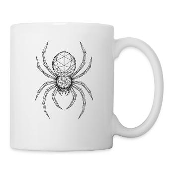 Dessin géométrique d’araignée - Mug blanc - blanc - Droite