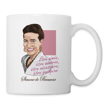 Simone de Beauvoir, philosophe - Mug blanc - blanc - Droite