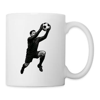 Illustration d’attaque de beach-volley, monochrome - Mug blanc - blanc - Droite