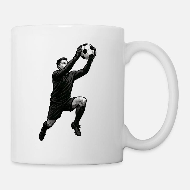 Beachvolleyball Angriff Illustration Monochrom - Tasse - Weiß