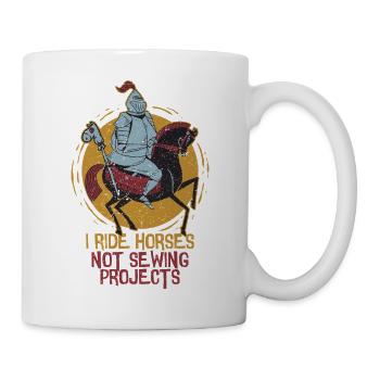 Anti Hobby Horsing Horses Not Sewing Projects - Mug - white - Right