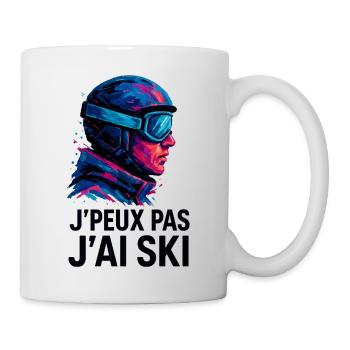 Ich kann nicht Skifahren. - Tasse - Weiß - Rechts