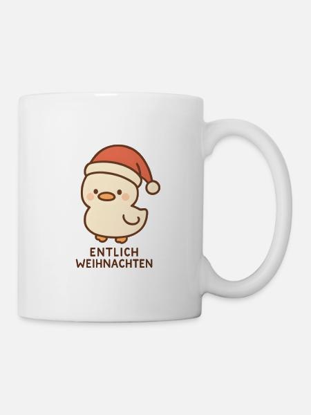 entlich weihnachten - Tasse - Weiß