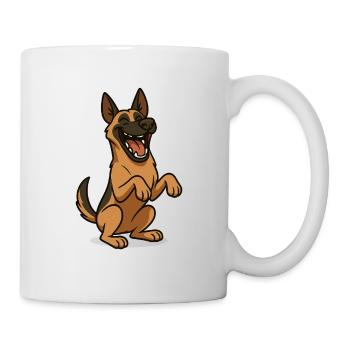 Chien Malinois Rieur - Mug blanc - blanc - Droite