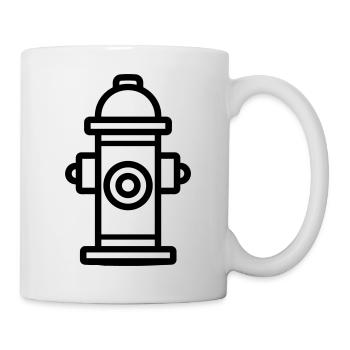 Hydrant - Tasse - Weiß - Rechts