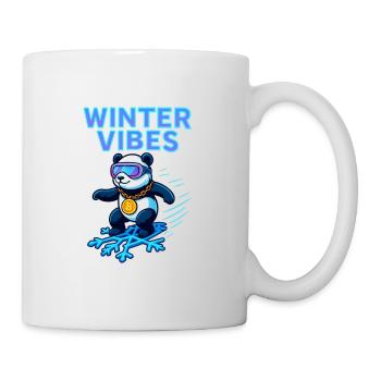 Winter Vibes Panda Neon - Tasse - Weiß - Rechts