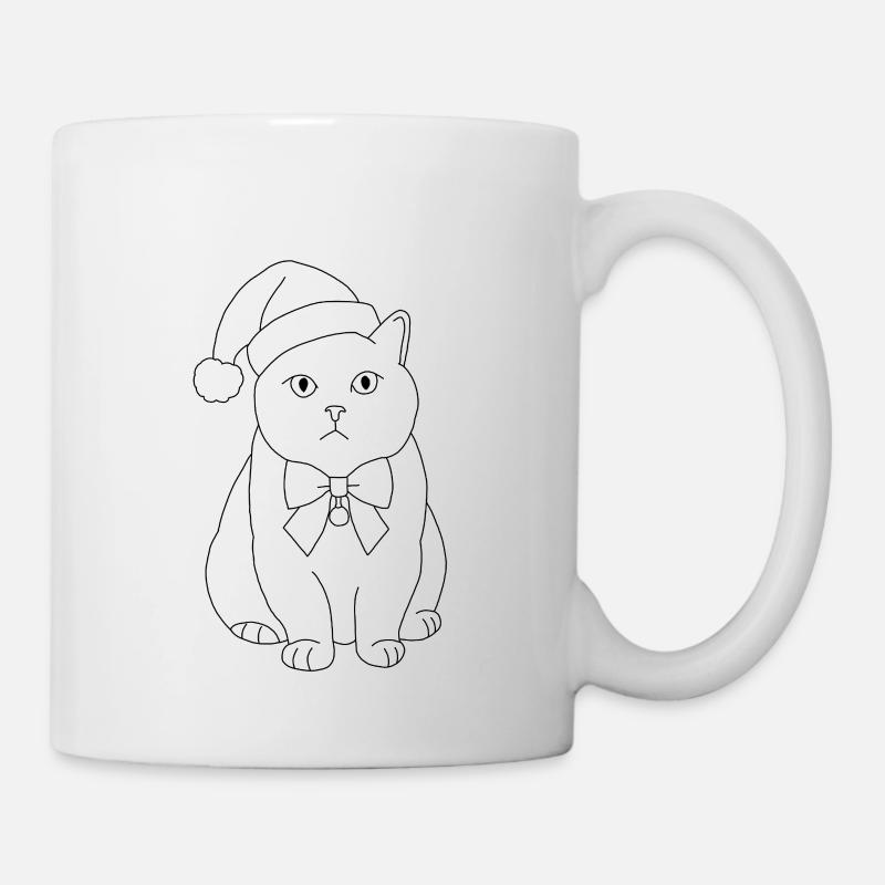 Christmas Cat - Mug - white