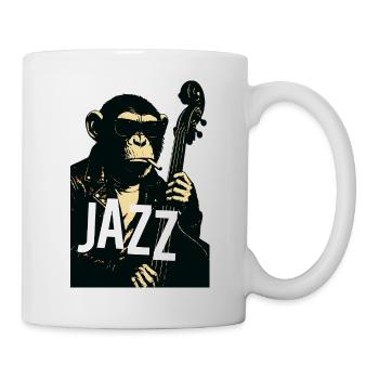 Jazz Monkey Noir Tee - Mug blanc - blanc - Droite