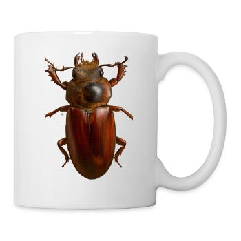 Bronzener Käferwappen - Tasse - Weiß - Rechts