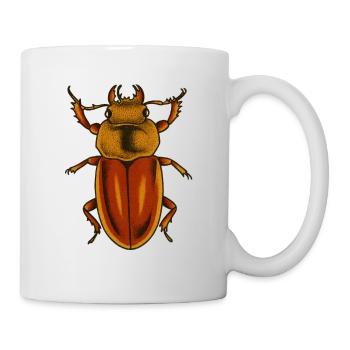 Kunstdruck „Crimson Bug“ - Tasse - Weiß - Rechts
