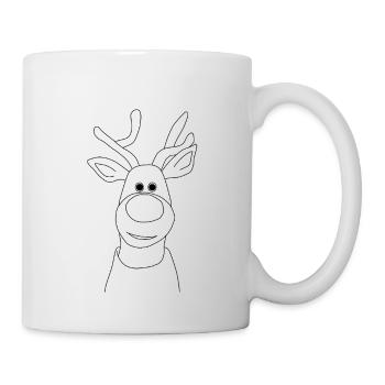 Renne de Noël  - Mug blanc - blanc - Droite