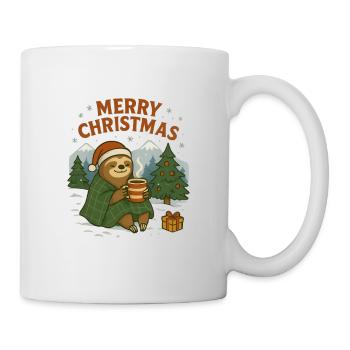 Weihnachtsfauli im Schnee - Tasse - Weiß - Rechts