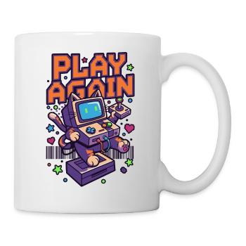 Play Again: Retro Cat Arcade - Mug - white - Right