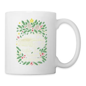 Süßer die Kolben nie klingen - Trabi Weihnacht - Tasse - Weiß - Rechts