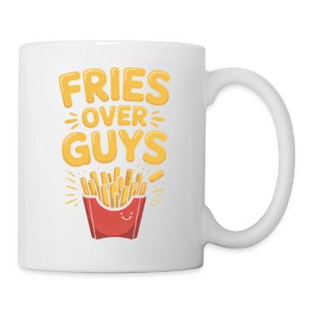 Frites sur les gars - T-shirt féminisme - Mug blanc - blanc - Droite