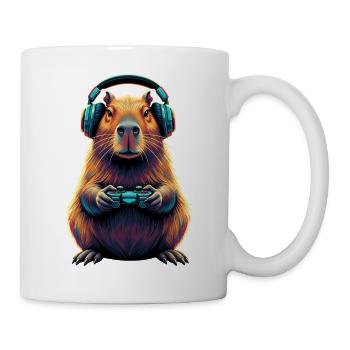 Capybara Gaming Animal Video Games Funny Capybara - Mug - white - Right