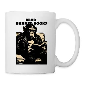 Read Banned Books Chimp - Mug - white - Right