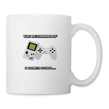 Le début d’une histoire de joueur - Mug blanc - blanc - Droite