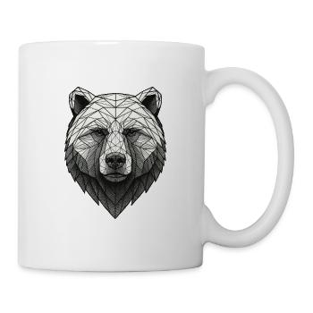 Ornement géométrique de tête d’ours - Mug blanc - blanc - Droite