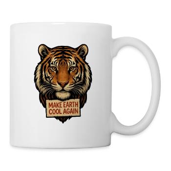 Tigerkopf Make Earth Cool Again - Mug - white - Right