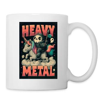 Heavy Metal Knight on Unicorn - Mug - white - Right