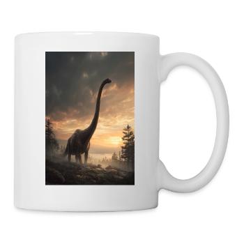 Brachiosaurus at Sunset Forest - Mug - white - Right