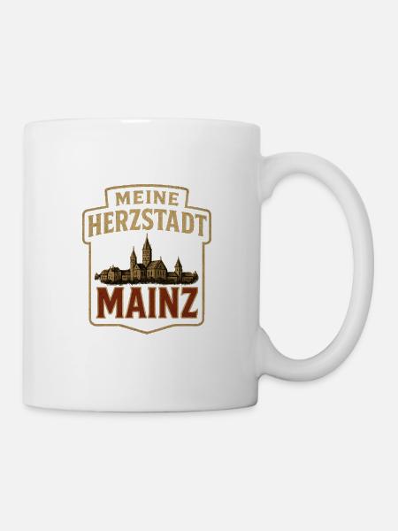 Meine Herzstadt Mainz - Tasse - Weiß