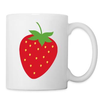 Erdbeere - Tasse - Weiß - Rechts