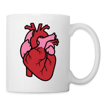 Vecteur d’organe réaliste anatomique du cœur - Mug blanc - blanc - Droite