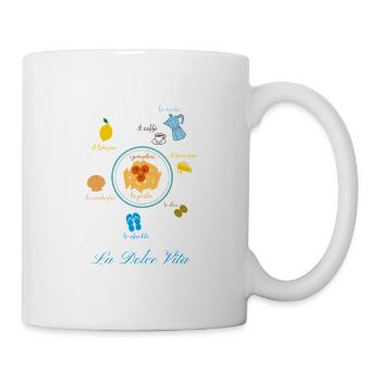 La Dolce Vita - Italienisches Wörterbuch - Tasse - Weiß - Rechts