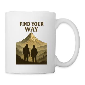 Find Your Way Mountain Hiker Silhouette - Mug - white - Right