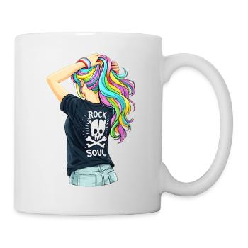 Rock Soul Girl – Design coloré de rocker statement - Mug blanc - blanc - Droite