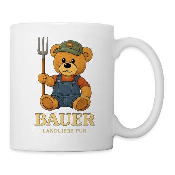 Farmer T-Shirt – Pure Country Love with Farmer's Bear - Mug - white - Right