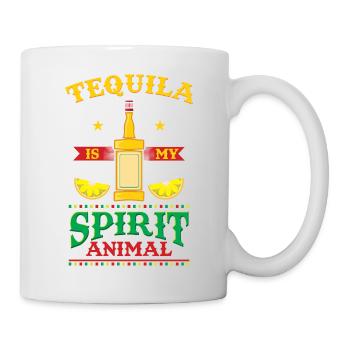 Tequila Is My Spirit Animal Funny Drink Design - Mug - white - Right